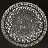 Waterford Crystal 1987 Christmas Plate