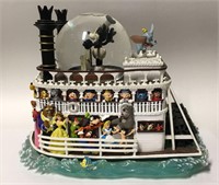 Disney Liberty Belle Musical Steam Boat Snow Globe