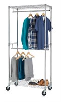 Wire Shelving 2-Shelf Garment Rack