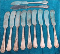 11PC SILVERPLATE BUTTER KNIVES