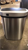 Stainless steel trash can battery operated
