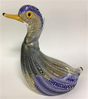 Art Glass Duck Sculpture
