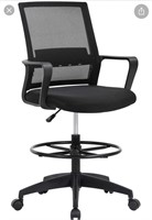 Black mesh back drafting chair