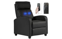 Black massage recliner