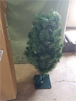 new 2 ft pre-lit christmas tree with outdoor