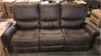 Double recliner couch new Brown