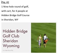 Hidden Bridge Golf Course Certificate PKG #1
