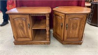 Two matching side tables. Hexagonal Measures