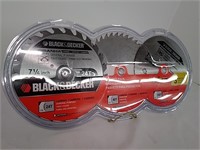 Black & Decker 7.25 inch Saw Blades, NEW
