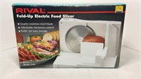 Rival fold up electric food slicer