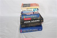 LARGE LOT OF DICTIONARIES & MISC BOOKS