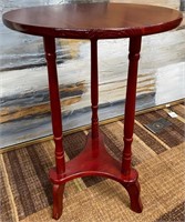 55 - ROUND WOOD ACCENT TABLE