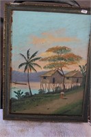 PAINTED BEACH FRAMED PICTURE