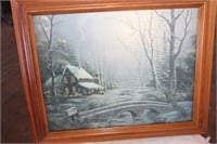 "THE PAGE'S"  WINTER SCENE FRAMED