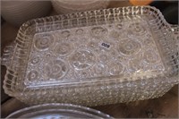 LARGE LOT OF GLASS SNACK TRAYS