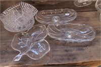 LARGE LOT OF GLASS CANDY DISHES & BOWLS