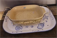SERVING TRAY & SERVING BOWL LOT