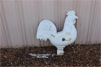 Antique Cast Iron Rooster-form Windmill Weight