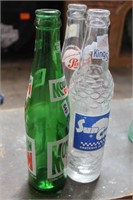 LOT OF THREE COLLECTIBLE SODA BOTTLES