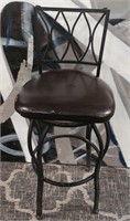 11 - METAL COUNTER HEIGHT CHAIR W/PADDED SEAT