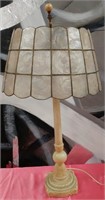 11 - TABLE LAMP W/SHELL SHADE 29.5"H