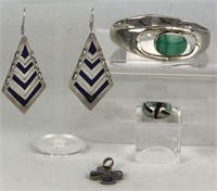 Sterling Bracelet, Earrings, Ring & Pendant