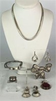 Sterling Earrings, Bracelet, Necklace, & Ring