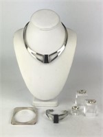 Sterling Bracelets, Necklace, & Rings