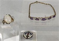 Sterling Jewelry including Bracelet with Diamonds