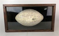 Vintage Autographed Football in Case