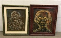 Bill Benecke Paintings on Board with Wood Frames