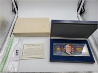 2000 4 Troy Oz. .999 Fine Silver Bar - 100 Dollar