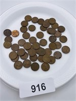 (50) Lincoln Wheat Pennies