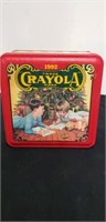 Vintage Crayola Tin With box of crayons &