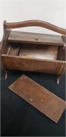 Vintage Sewing Box. Lid needs repair