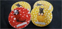 Group of cute puppy dog ceramic coasters