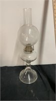 21” glass oil lamp