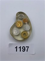 (6) Foreign Coins in Resin? Display