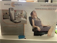 Sonic comfort back massage cushion with