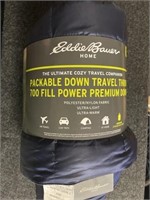 Eddie Bauer packable down travel throw 50” x 60”