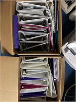 Over 30 binders including the range from 1 inch