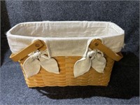 Longaberger Hand woven basket With Plastic liner