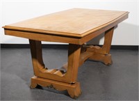 Art Deco Fruitwood Draw-Leaf Dining Table