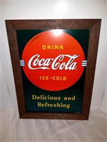 Coca-Cola Sign In Wooden Frame