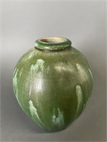 Mid Century Fired Pottery Vase 4 1/2"