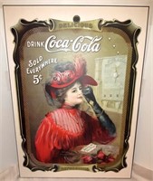 Large Coca-Cola Wooden Sign