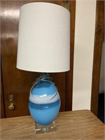 29” tall glass lamp