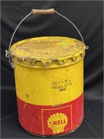 Vintage Shell Grease Can 5 Gallon