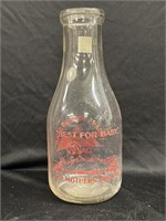 Vintage Milk Bottle Logan's Morninbg Star Dairy