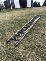 26 foot wooden extension ladder 13 foot long